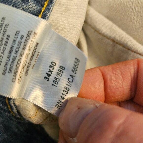 Ralph Lauren Polo Jeans – Hampton Relaxed Straight – Medium Blue – Size 34x30 - Picture 5 of 6